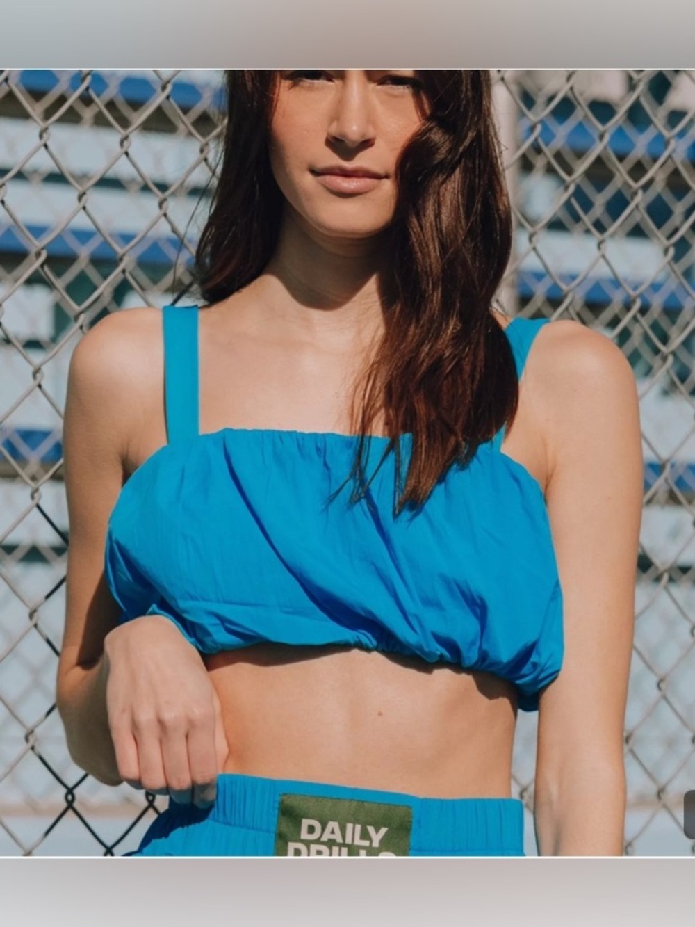 Daily Drills Bright Bubble Bra Top•Medium• TIDE BLUE•BNWT• RARE•SOLD OUT!